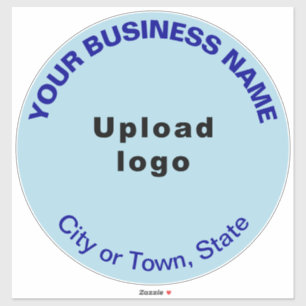 Sticker Entreprise Bleu couleur forme ronde Vinyle