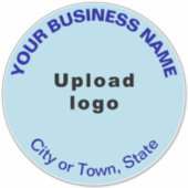 Sticker Entreprise Bleu couleur forme ronde Vinyle (Devant)