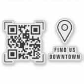 Sticker Entreprise commerciale | Code QR de localisation S (Devant)