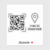 Sticker Entreprise commerciale | Code QR de localisation S (Feuille)