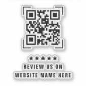 Sticker Entreprise commerciale | Évaluez-nous en scannant (Devant)