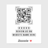 Sticker Entreprise commerciale | Évaluez-nous en scannant (Feuille)