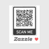 Sticker Entreprise de code QR personnalisé (Feuille)