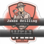 Sticker Entreprise de forage de puits Véhicules Publicité (Devant)