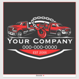 Sticker Entreprise de remorquage professionnelle, service 