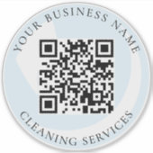 Sticker Entreprise de service de nettoyage de code QR Auto (Devant)