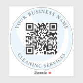 Sticker Entreprise de service de nettoyage de code QR Auto (Feuille)