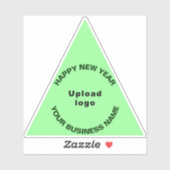 Sticker Entreprise Nouvel An Triangle Vert Clair Vinyle (Feuille)