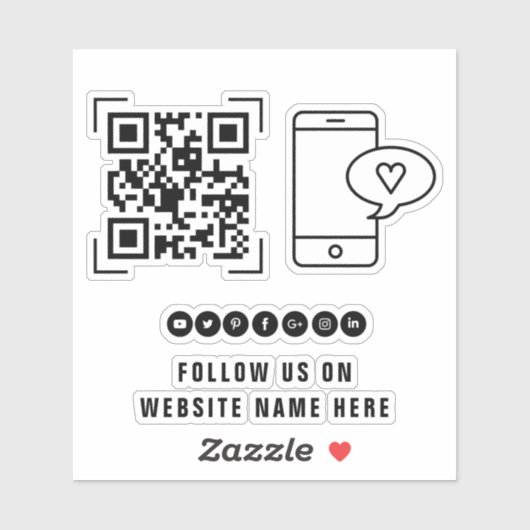 Sticker Entreprise | Suivez-nous Analyse du code QR (Feuille)