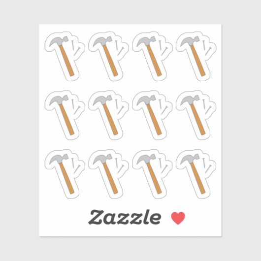 Sticker Entretien de la construction du marteau (Feuille)