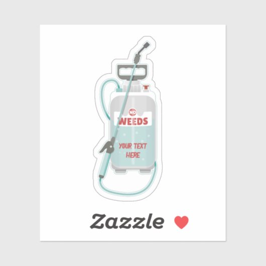 Sticker Entretien du jardin de pulvérisation de mauvaises  (Feuille)