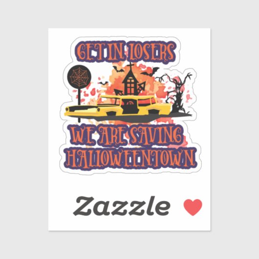Sticker Entrez Dans Les Perdants, Nous Sauvons Halloweento (Feuille)