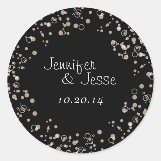 Sticker Enveloppe Bubbles Champagne (Devant)