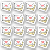 Sticker Enveloppe de courrier heureux Rappel d'expédition  (Devant)