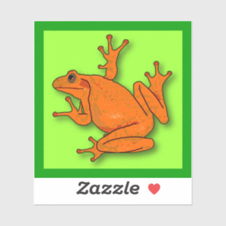 Sticker Enveloppe de grenouilles oranges