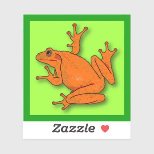 Sticker Enveloppe de grenouilles oranges (Feuille)