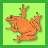 Sticker Enveloppe de grenouilles oranges (Devant)