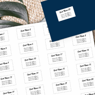 Sticker Enveloppe Invité Adresse 28 Bold Script Type éléga
