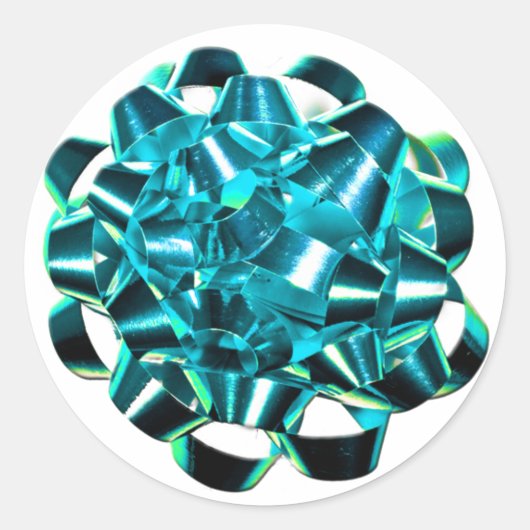 Sticker Enveloppe Saison de Noël Bleu Bow (Devant)