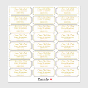Sticker Enveloppe transparente avec date de sauvegarde dor