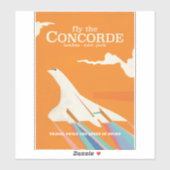Sticker Envolez-vous à bord du Concorde (Feuille)