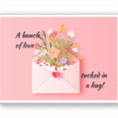 Sticker Envoyez un peu d'amour et un câlin! (Recto)