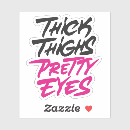 Sticker Épais cuisses beaux yeux (Feuille)