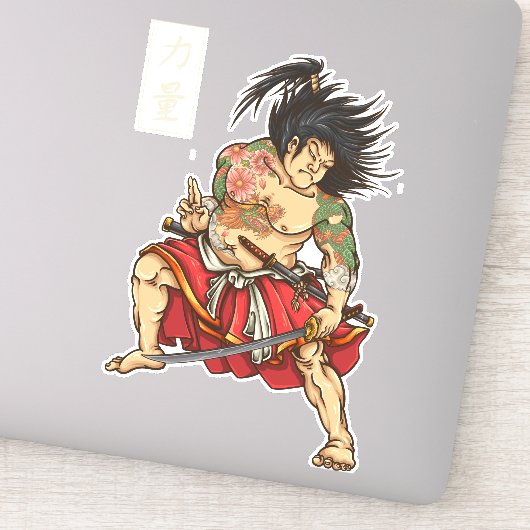 Sticker Épée de guerrier samouraï tatoué (Détail)