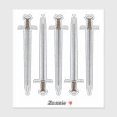 Sticker Épée normande médiévale (Feuille)