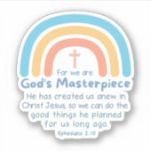 Sticker Éphésiens 2:10 Chef-d'oeuvre des dieux (Devant)