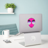 Sticker Epic Shades Alien Head Moon Tourist UFO (Ordinateur portable sur le bureau)