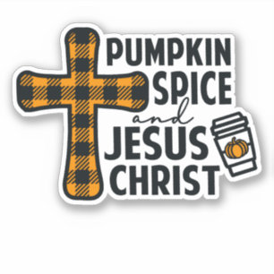 Sticker Épice citrouille et Jésus Christ - Foi