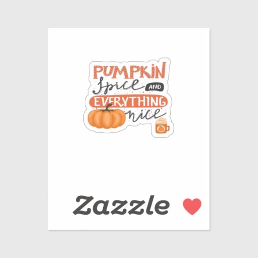 Sticker Épices citrouilles Et Tout Nice Automne Pompe Auto (Feuille)