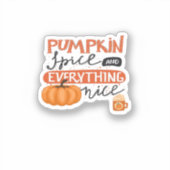 Sticker Épices citrouilles Et Tout Nice Automne Pompe Auto (Recto)