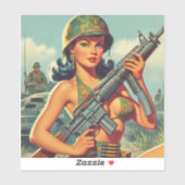 Sticker Épingle vintage du soldat (Feuille)