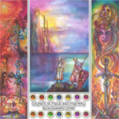 Sticker Épique, Excalibur, Durendal, Chevaliers Médiévaux (Devant)