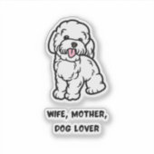 Sticker Épouse, mère, amoureuse des chiens (Devant)