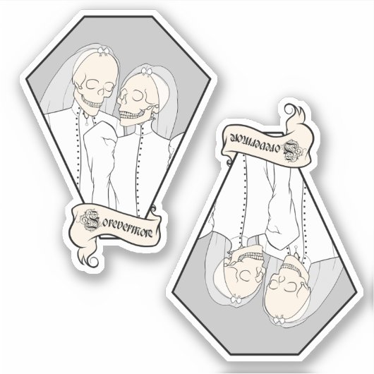 Sticker Épouses de squelette (Devant)
