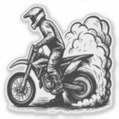 Sticker Épuisement de moto cross (Devant)