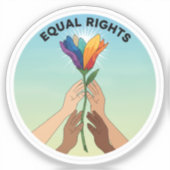 Sticker Equal Rights Rainbow Flower – Diversity and Unity (Recto)