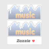 Sticker Equalizer numérique Musique Wave Wall (Feuille)
