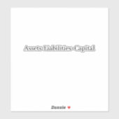 Sticker Équation comptable (Feuille)