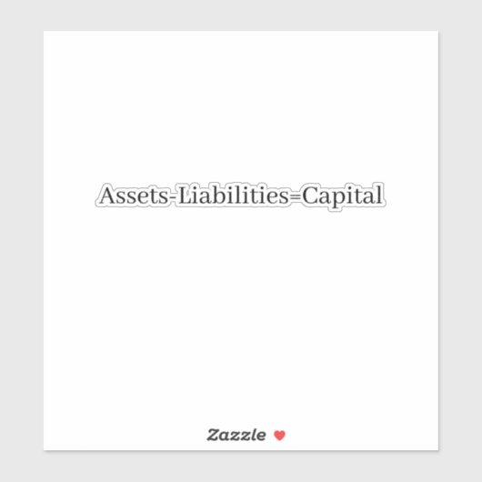 Sticker Équation comptable (Feuille)