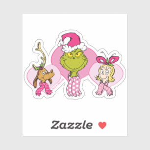 Sticker Équipage du Grinch en Portrait de la Saint-Valenti