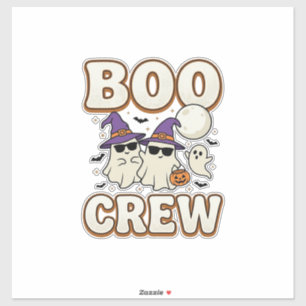 Sticker Équipage fantôme Halloween Vintage Vector Design_1