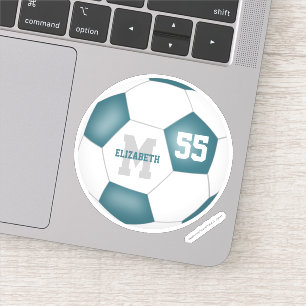Sticker Équipe blanche turquoise couleurs filles garçons s