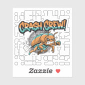 Sticker Équipe Crash (Feuille)