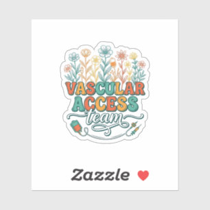 Sticker Équipe d'accès vasculaire Floral Conception de che