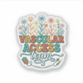 Sticker Équipe d'accès vasculaire Floral Conception de che (Devant)