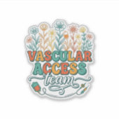 Sticker Équipe d'accès vasculaire Floral Conception de che (Devant)